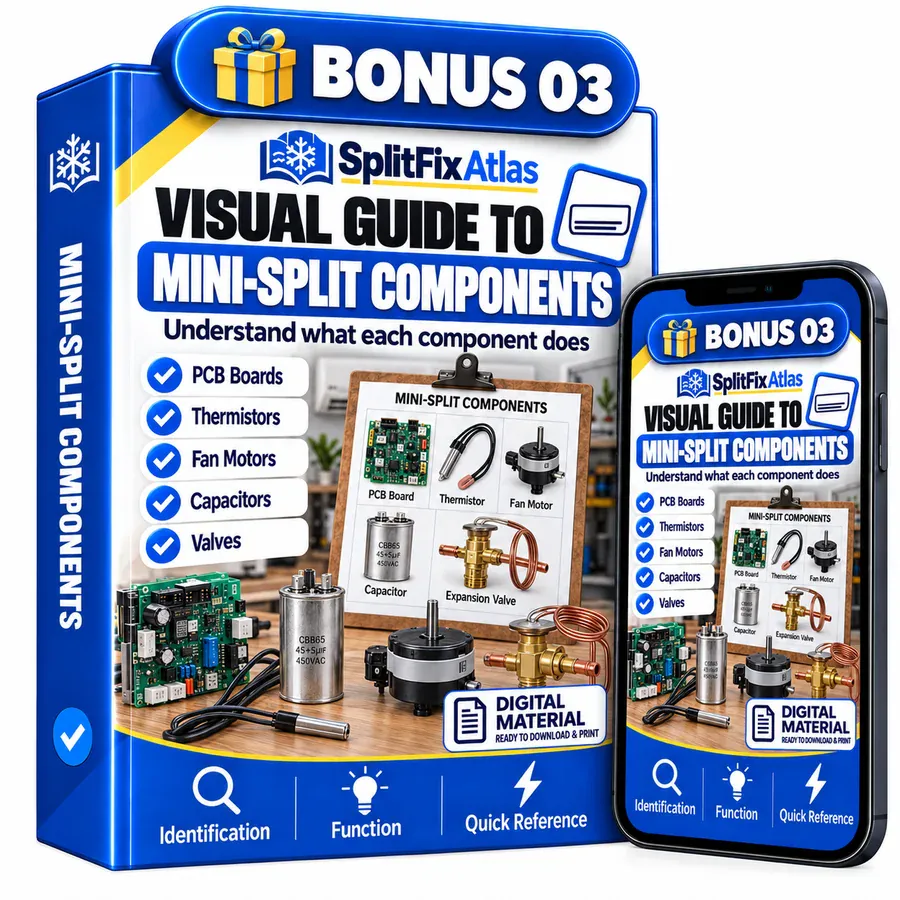 Bonus 3 mockup — COOLING, AIRFLOW & REFRIGERATION SYMPTOM GUIDE